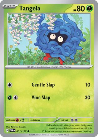 Tangela 001  - Reverse Holofoil SV06 Twilight Masquerade - Common