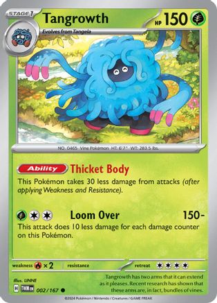 Tangrowth 002  - Reverse Holofoil SV06 Twilight Masquerade - Common