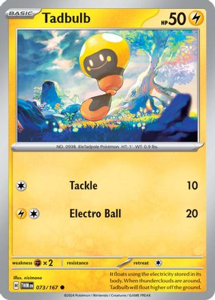 Tadbulb 073  - Reverse Holofoil SV06 Twilight Masquerade - Common