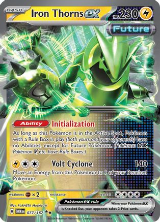 Iron Thorns ex 077/167  - Holofoil SV06 Twilight Masquerade - Double Rare