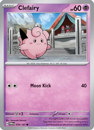 Clefairy 078  - Reverse Holofoil SV06 Twilight Masquerade - Common