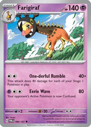 Farigiraf 084  - Reverse Holofoil SV06 Twilight Masquerade - Uncommon