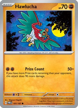 Hawlucha 107  - Reverse Holofoil SV06 Twilight Masquerade - Common