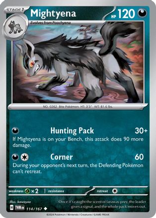Mightyena 114  SV06 Twilight Masquerade - Uncommon