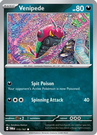 Venipede 115  SV06 Twilight Masquerade - Common