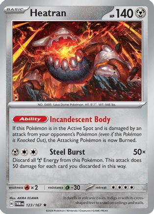 Heatran 123  - Reverse Holofoil SV06 Twilight Masquerade - Rare