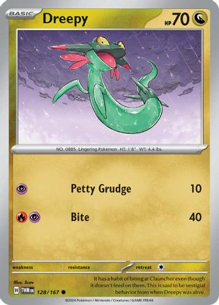 Dreepy 128  - Reverse Holofoil SV06 Twilight Masquerade - Common