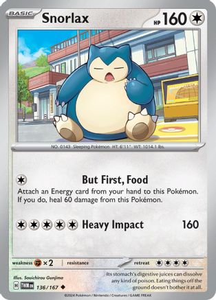 Snorlax 136  SV06 Twilight Masquerade - Uncommon