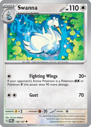 Swanna 140  - Reverse Holofoil SV06 Twilight Masquerade - Uncommon
