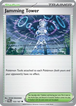 Jamming Tower 153  - Reverse Holofoil SV06 Twilight Masquerade - Uncommon