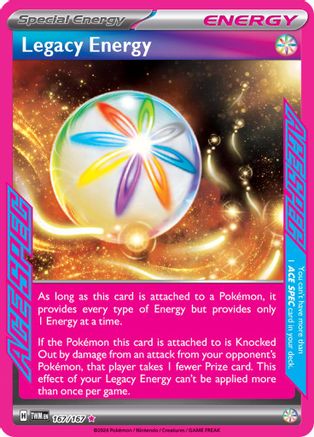 Legacy Energy 167  - Holofoil SV06 Twilight Masquerade - ACE SPEC Rare