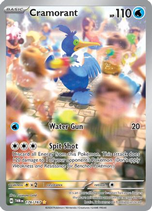 Cramorant 176/167  - Holofoil SV06 Twilight Masquerade - Illustration Rare