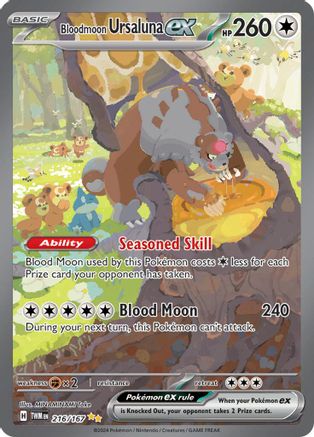 Bloodmoon Ursaluna ex 216/167  - Holofoil SV06 Twilight Masquerade - Special Illustration Rare
