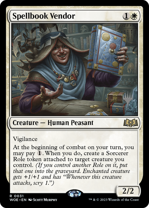 Spellbook Vendor (PPWOE-031) - Wilds of Eldraine Promos Foil