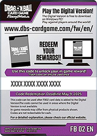Code Card - Blazing Aura Booster (FB02)  - Blazing Aura