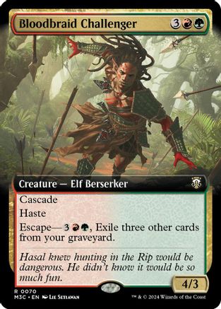 Bloodbraid Challenger (Extended Art) (Ripple Foil) (M3C-070) - Modern Horizons 3 Commander Foil