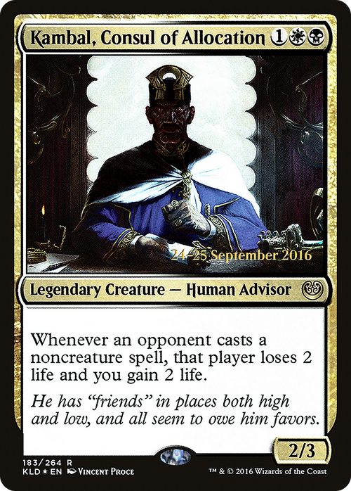 Kambal, Consul of Allocation (PRE-183S) - Kaladesh Promos Foil