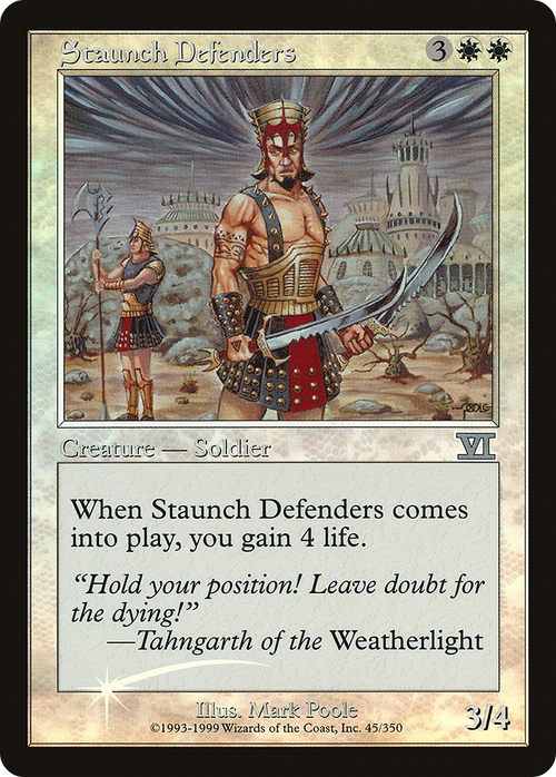 Staunch Defenders (FNM-) - Friday Night Magic 2000 Foil