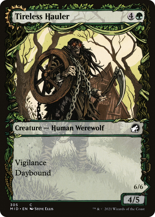 Tireless Hauler (Showcase) (MID-305) - Innistrad: Midnight Hunt: (Showcase, Double Faced Transform)