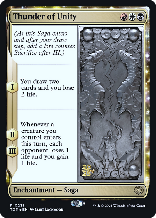 Thunder of Unity (PRE-231S) - Prerelease Cards: (enchantment) Foil
