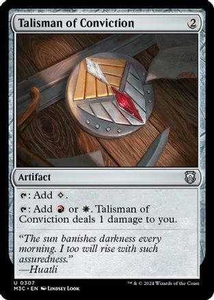 Talisman of Conviction (Ripple Foil) (M3C-307) - Modern Horizons 3 Commander Foil