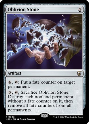 Oblivion Stone (Ripple Foil) (M3C-303) - Modern Horizons 3 Commander Foil