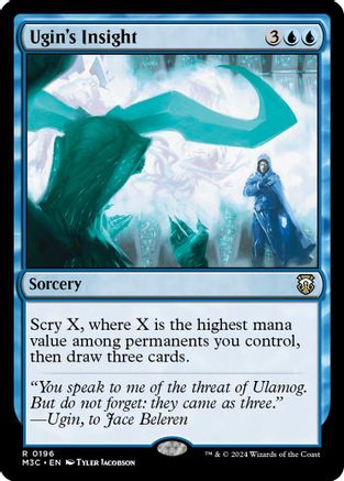 Ugin's Insight (Ripple Foil) (M3C-196) - Modern Horizons 3 Commander Foil