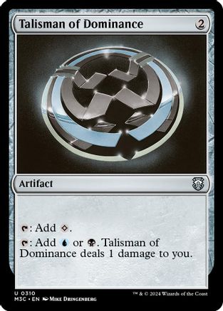 Talisman of Dominance (Ripple Foil) (M3C-310) - Modern Horizons 3 Commander Foil