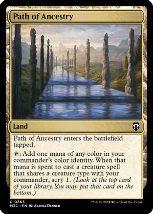 Path of Ancestry (Ripple Foil) (M3C-363) - Modern Horizons 3 Commander Foil