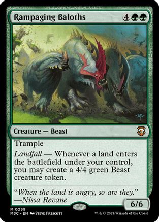 Rampaging Baloths (Ripple Foil) (M3C-239) - Modern Horizons 3 Commander Foil