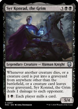 Syr Konrad, the Grim (Ripple Foil) (M3C-207) - Modern Horizons 3 Commander Foil