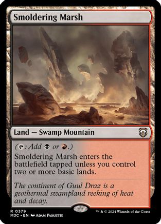 Smoldering Marsh (Ripple Foil) (M3C-379) - Modern Horizons 3 Commander Foil