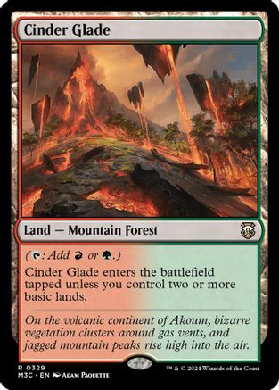 Cinder Glade (Ripple Foil) (M3C-329) - Modern Horizons 3 Commander Foil