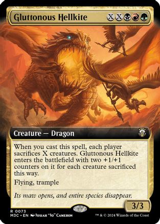 Gluttonous Hellkite (Extended Art) (Ripple Foil) (M3C-073) - Modern Horizons 3 Commander Foil
