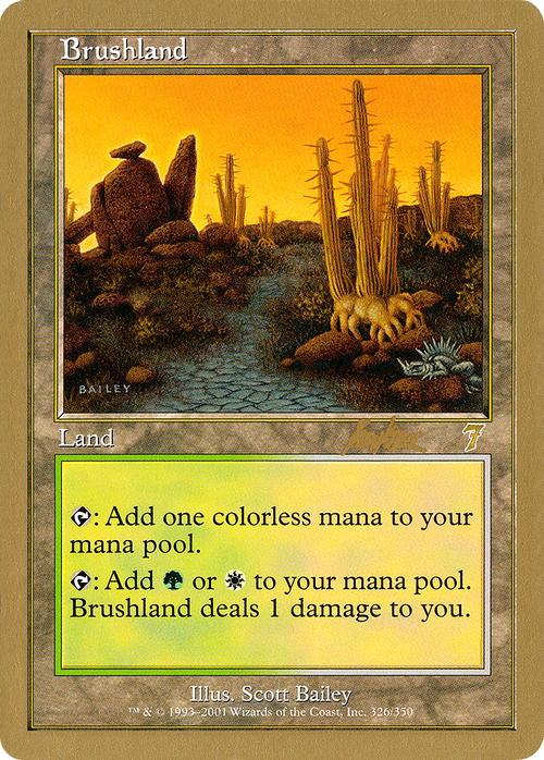 Brushland - 2002 Brian Kibler (7ED) (WCD-) - World Championship Decks 2002