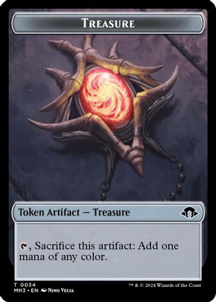 Treasure // Energy Reserve Double-Sided Token (MH3-34 // 36) - Modern Horizons 3