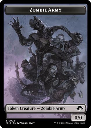 Zombie Army // Energy Reserve Double-Sided Token (MH3-22 // 36) - Modern Horizons 3