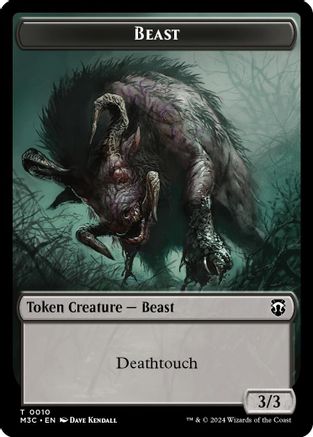 Beast (0010) (Ripple Foil) // Shapeshifter (0008) Double-Sided Token (M3C-10 // 8) - Modern Horizons 3 Commander Foil