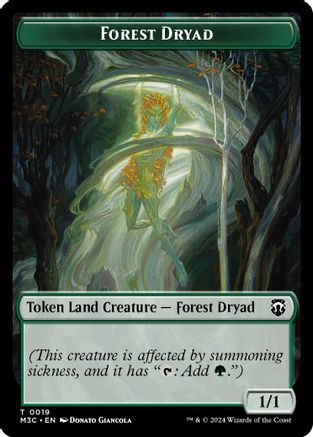 Forest Dryad (Ripple Foil) // Emblem - Vivien Reid Double-Sided Token (M3C-19 // 28) - Modern Horizons 3 Commander Foil