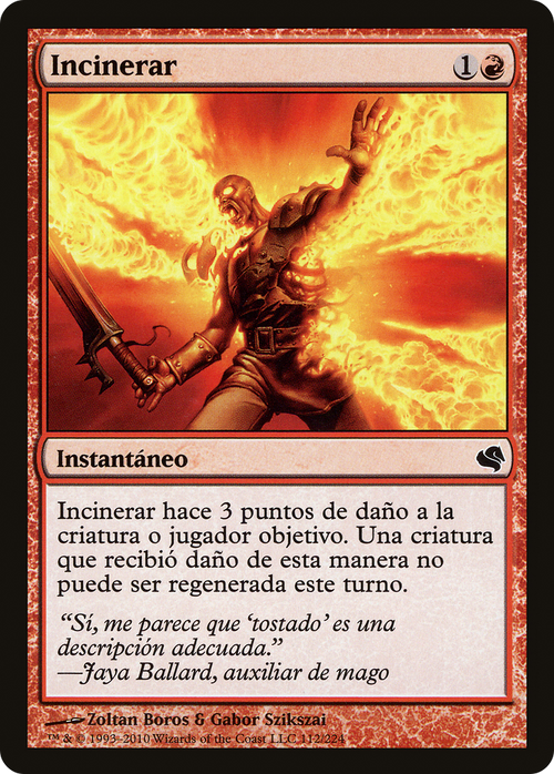Incinerate (Spanish) - "Incinerar" (PS11-112) - Salvat 2011