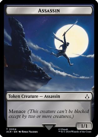 Assassin // Treasure Double-Sided Token (ACR-4 // 6) - Assassin's Creed Tokens Foil