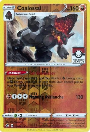 Coalossal (League Promo) 107/192  - Reverse Holofoil League & Championship Cards - Promo