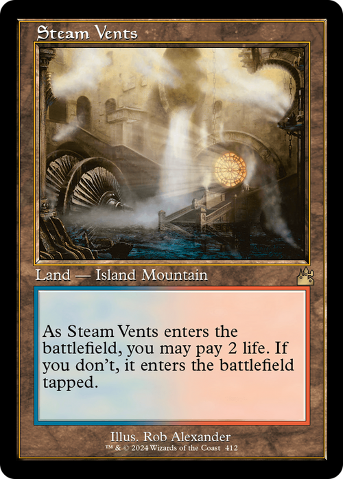 Steam Vents (Retro Frame) (RVR-412) - Ravnica Remastered Foil