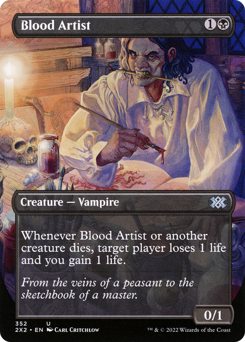Blood Artist (Borderless) (2X2-352) - Double Masters 2022 Foil