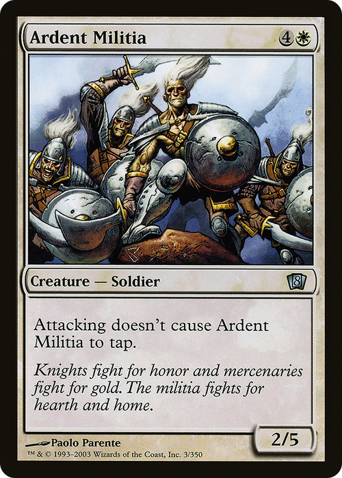 Ardent Militia (8ED-003) - 8th Edition Foil