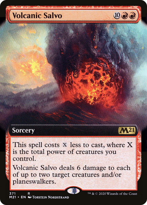 Volcanic Salvo (Extended Art) (M21-371) - Core Set 2021: (Extended Art) Foil