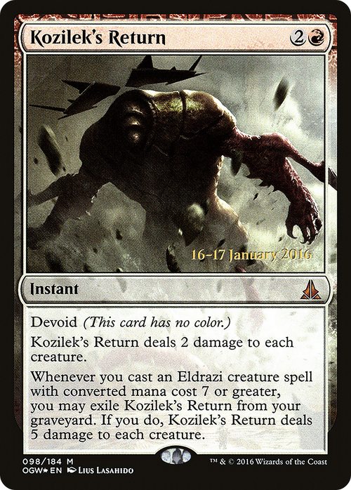 Kozilek's Return (PRE-98S) - Oath of the Gatewatch Promos: (devoid) Foil