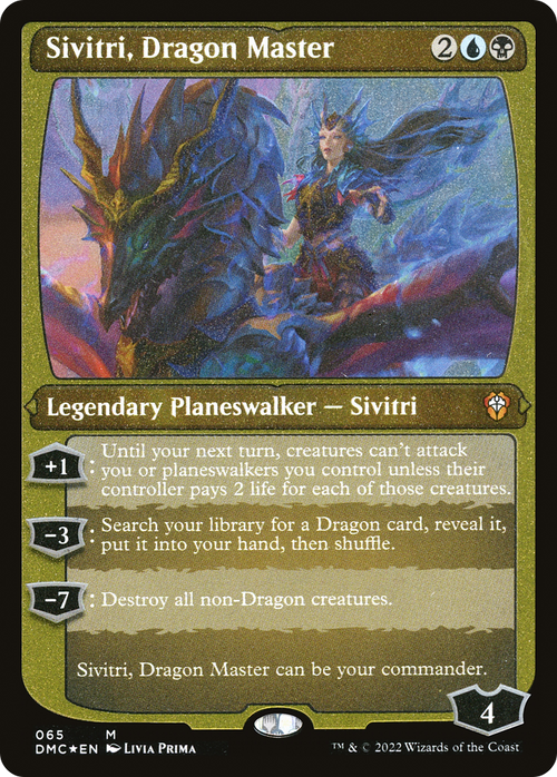 Sivitri, Dragon Master (Foil Etched) (DMC-065) - Dominaria United Commander Foil