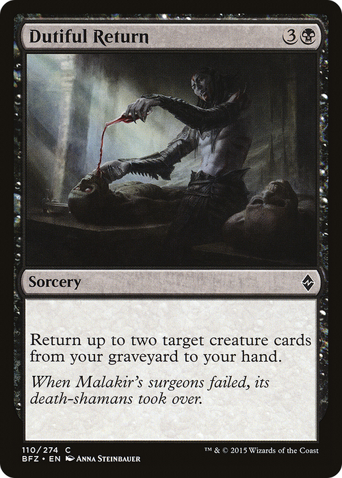 Dutiful Return (BFZ-110) - Battle for Zendikar