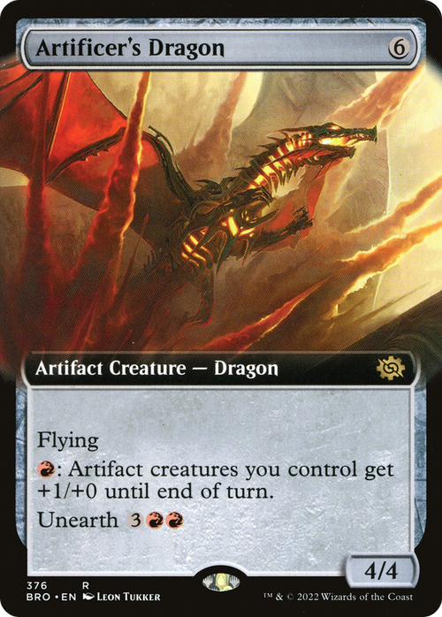 Artificer's Dragon (Extended Art) (BRO-376) - The Brothers' War: (Extended Art)